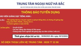 THÔNG BÁO !